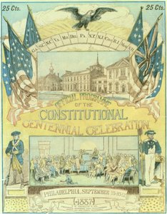Programa oficial para la Celebración del Centenario Constitucional en noviembre de 1887 de American School